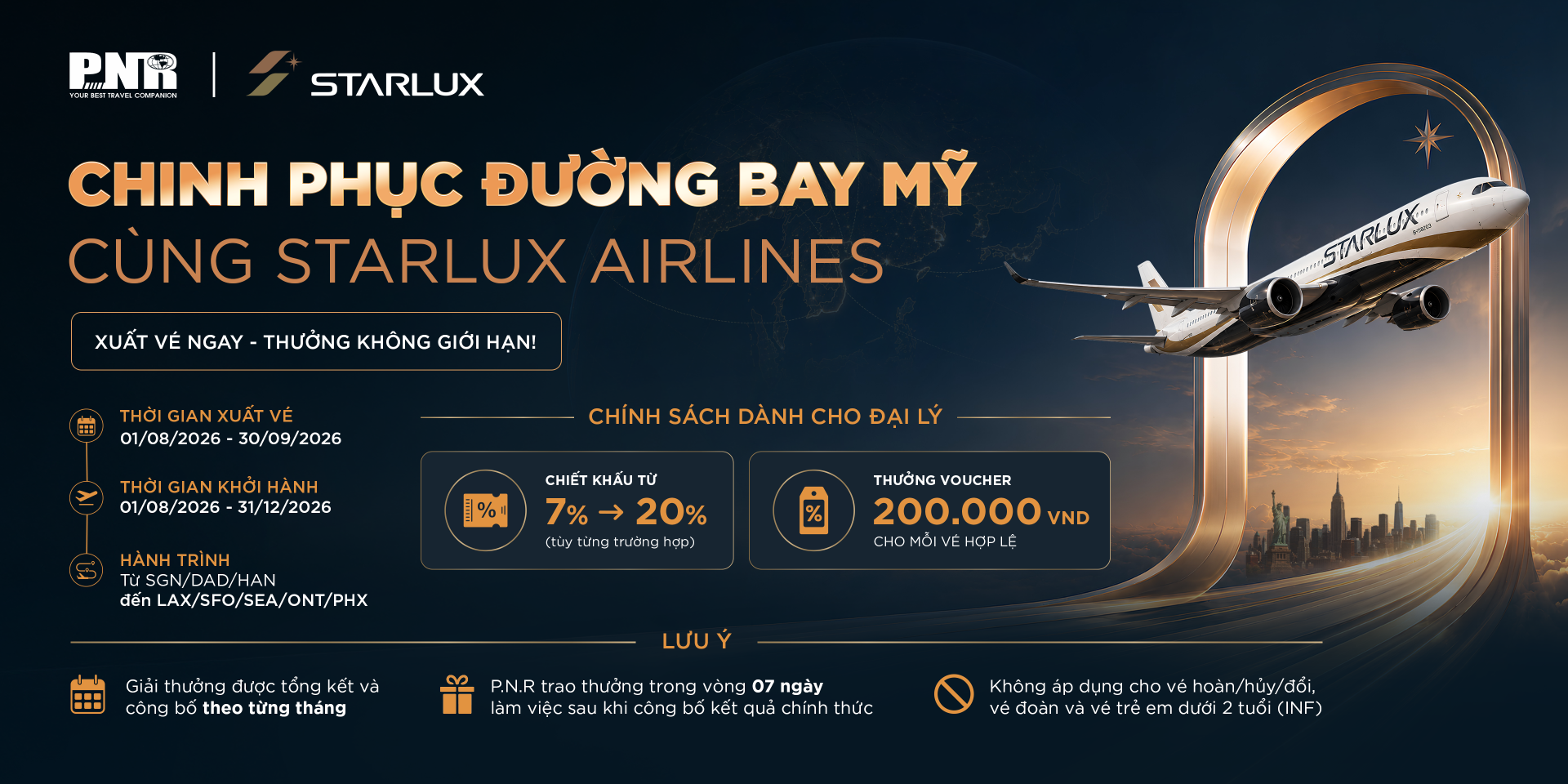 Chinh phục đường bay Mỹ cùng STARLUX AIRLINES
